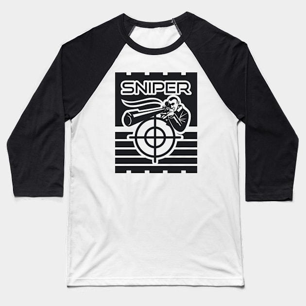 Sniper Baseball T-Shirt by PEARSTOCK